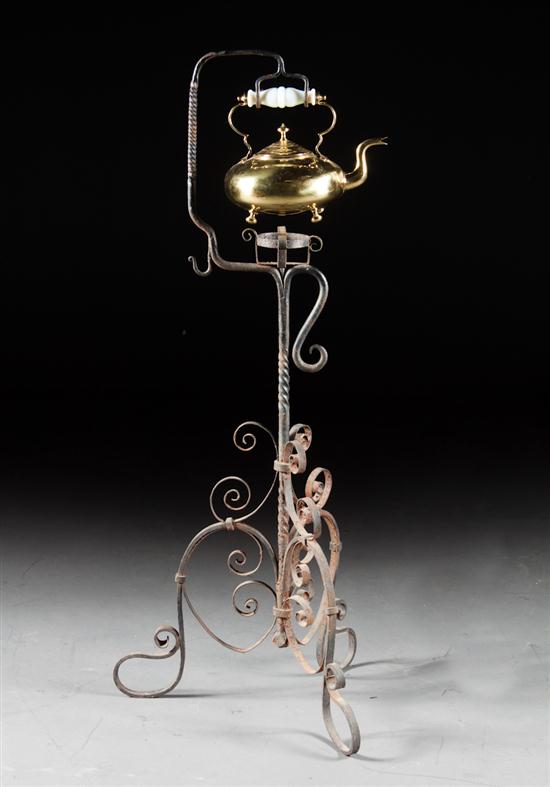 Victorian wrought iron kettle stand 137d84