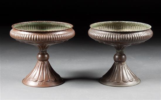 Pair of Middle Eastern hammered