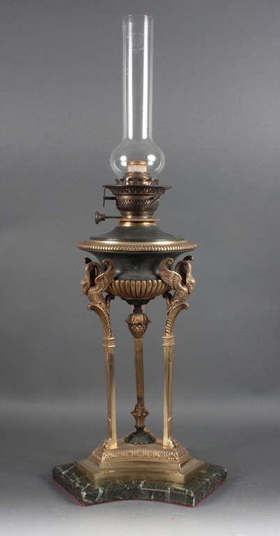 French Empire style brass and gilt-bronze