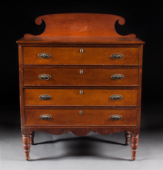 Federal bird's-eye maple chest