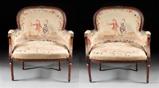 Pair of Louis XVI style carved