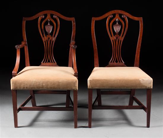 Set of six Federal mahogany upholstered 137e30
