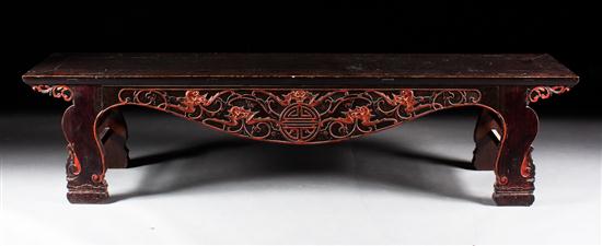 Chinese carved and ebonized scroll 137e4c