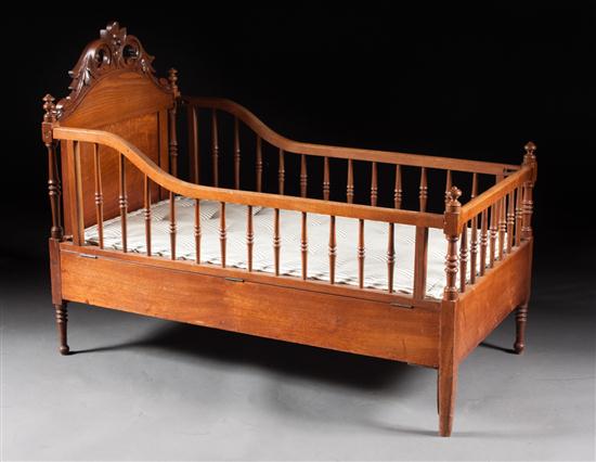 Rococo Revival walnut crib third 137e4f