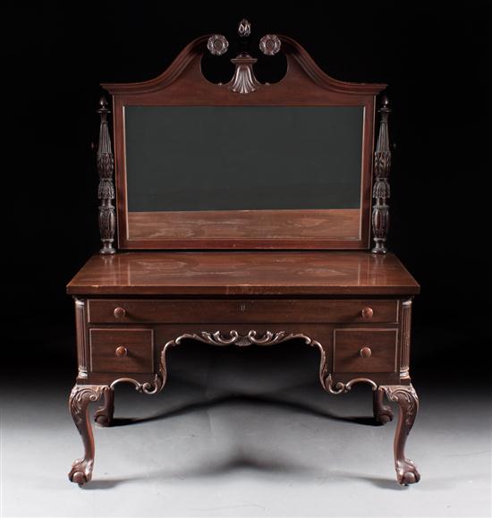 Classical Revival mahogany mirrored