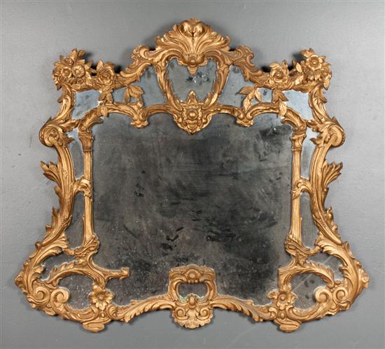 Continental giltwood mirror elaborate 137e66