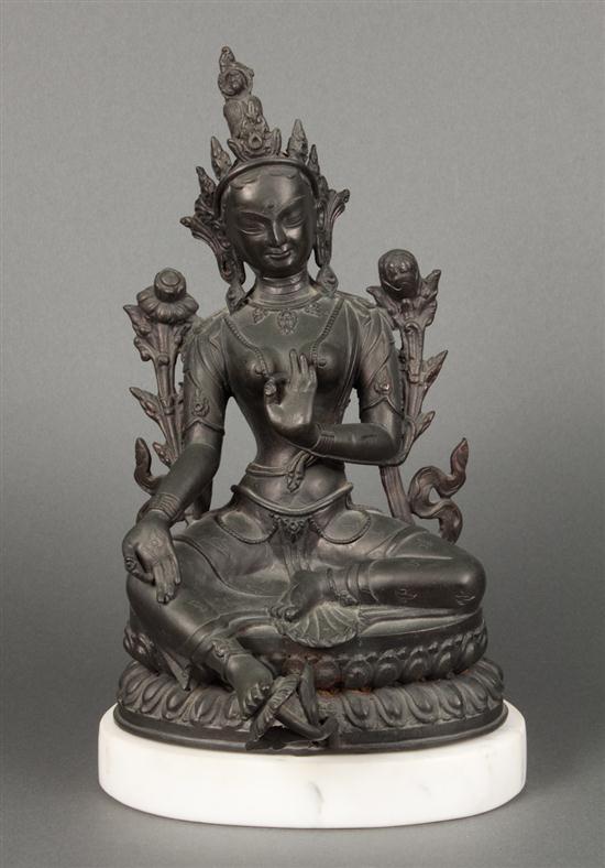 Indian or Nepalese patinated bronze