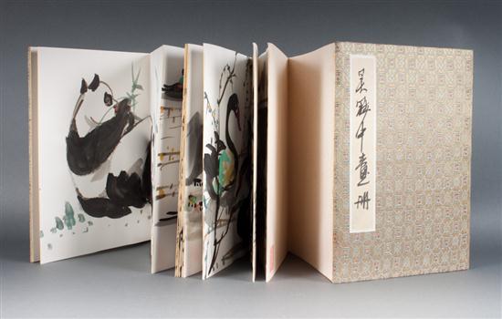 Album of nine Chinese watercolors