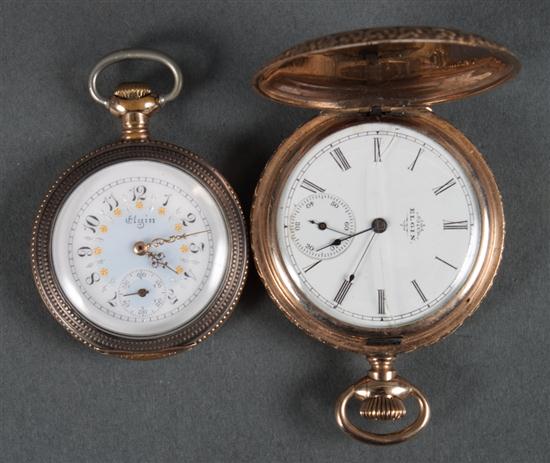 Two pocket watches 1 Elgin Natl  13800e