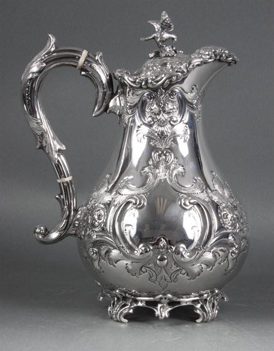 English sterling silver wine jug