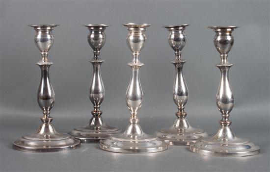 Five English Sheffield silver-plated