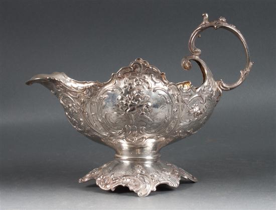 German rococo style repousse silver