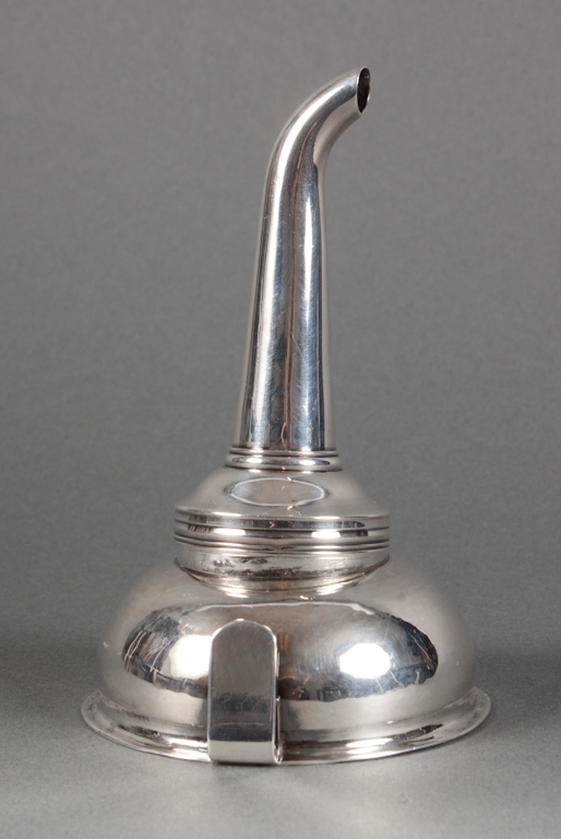 English sterling silver wine funnel