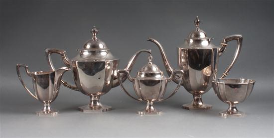 Chinese Export Queen Anne style weighted-silver