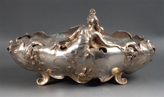 French art-nouveau silver-plated