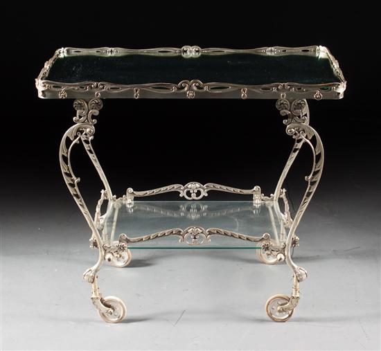 Classical style silver-plated teacart
