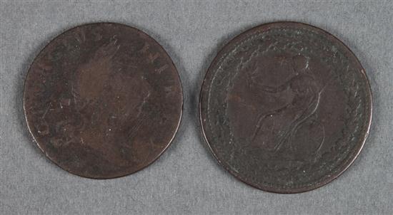 Virginia copper half penny 1773 1380f4