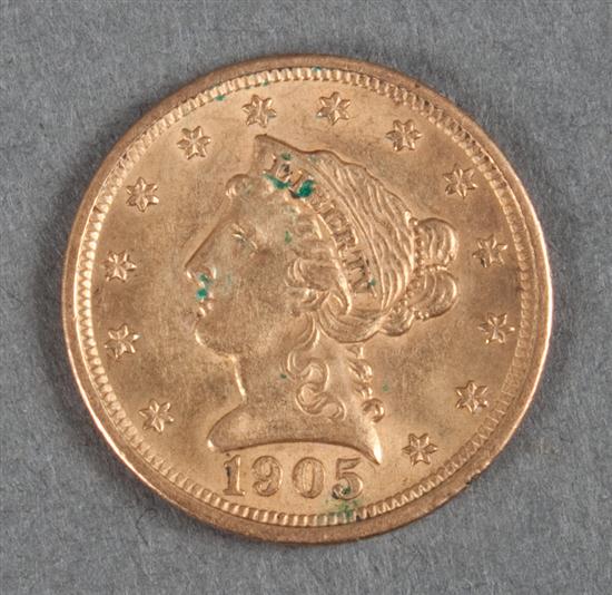 United States coronet type gold