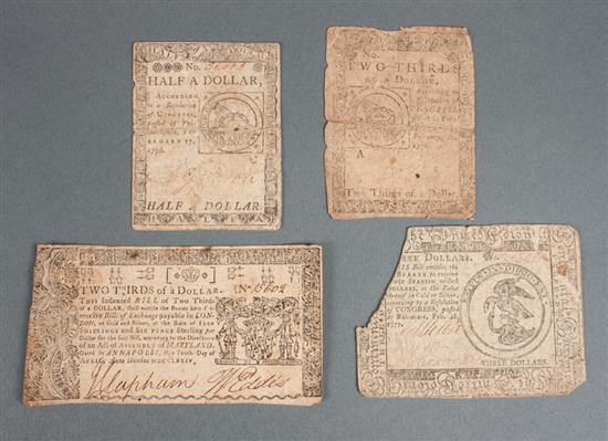 Maryland Colonial 2/3 dollar note 1774;