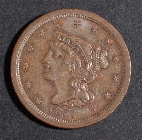 United States coronet type copper 138156