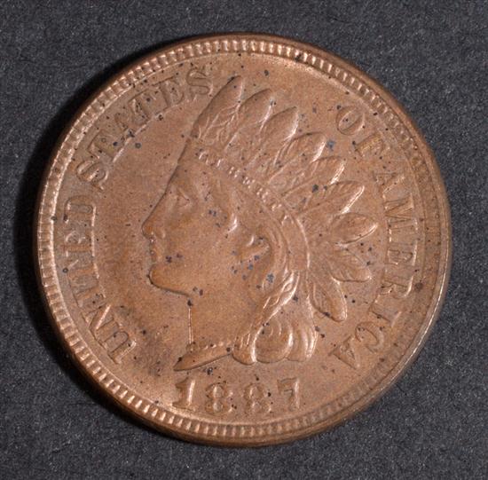 Six United States Indian head bronze