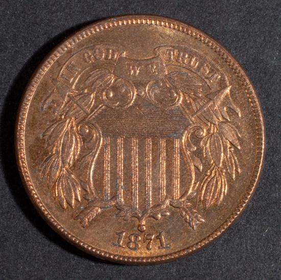 United States bronze two cent piece 1381b3