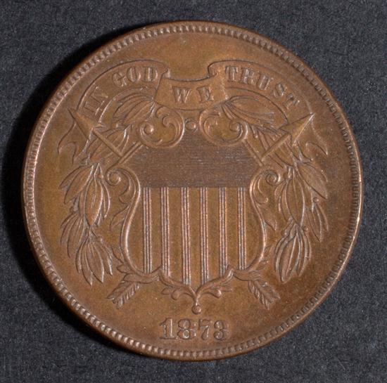 United States bronze two-cent piece