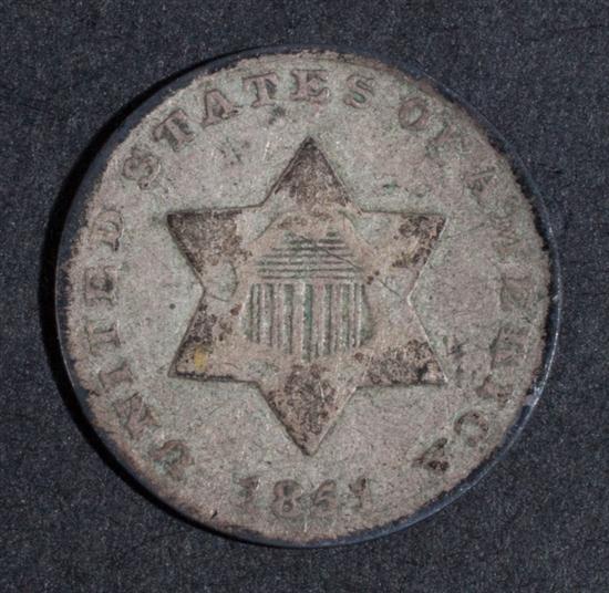 Three United States silver three cent 1381b9