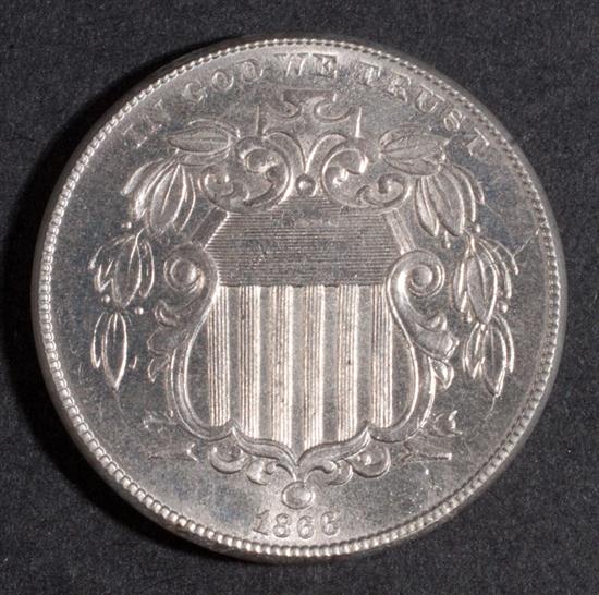 United States shield type nickel 1381e6