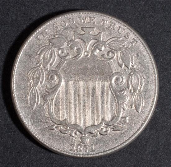 United States Shield type nickel 1381ee