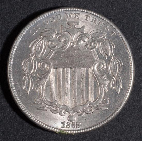 United States Shield type nickel 1381ea