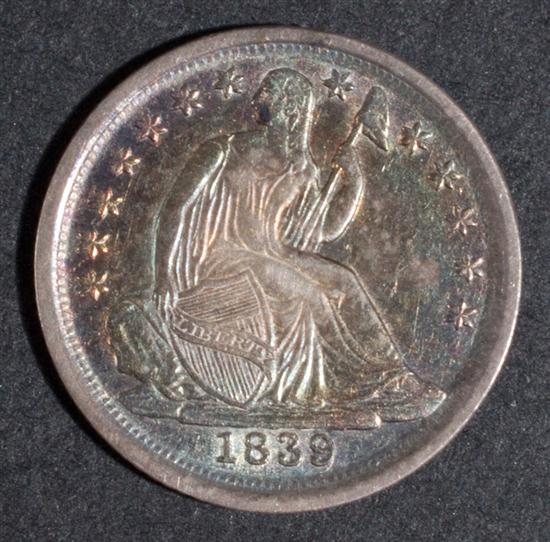 United States seated Liberty type 13822b