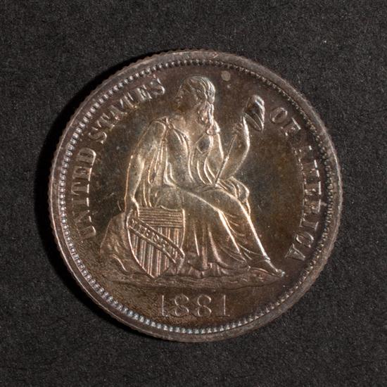United States seated Liberty type 13825a