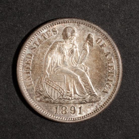 Three United States seated Liberty