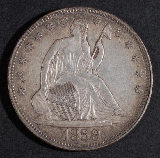 Two United States seated Liberty