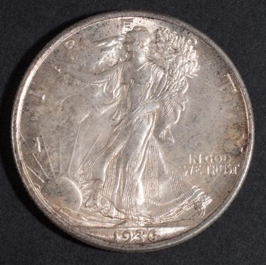 Three United States walking Liberty