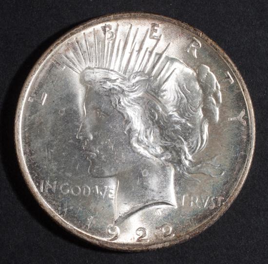 Six United States Peace type silver 138396