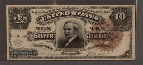 United States 10 00 Silver Certificate 138415