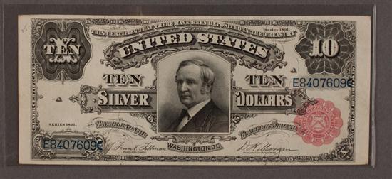 United States 10 00 Silver Certificate 138416