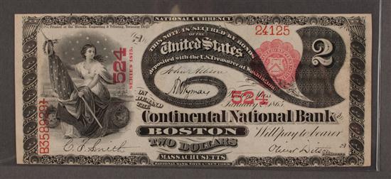 United States $2.00 National Bank