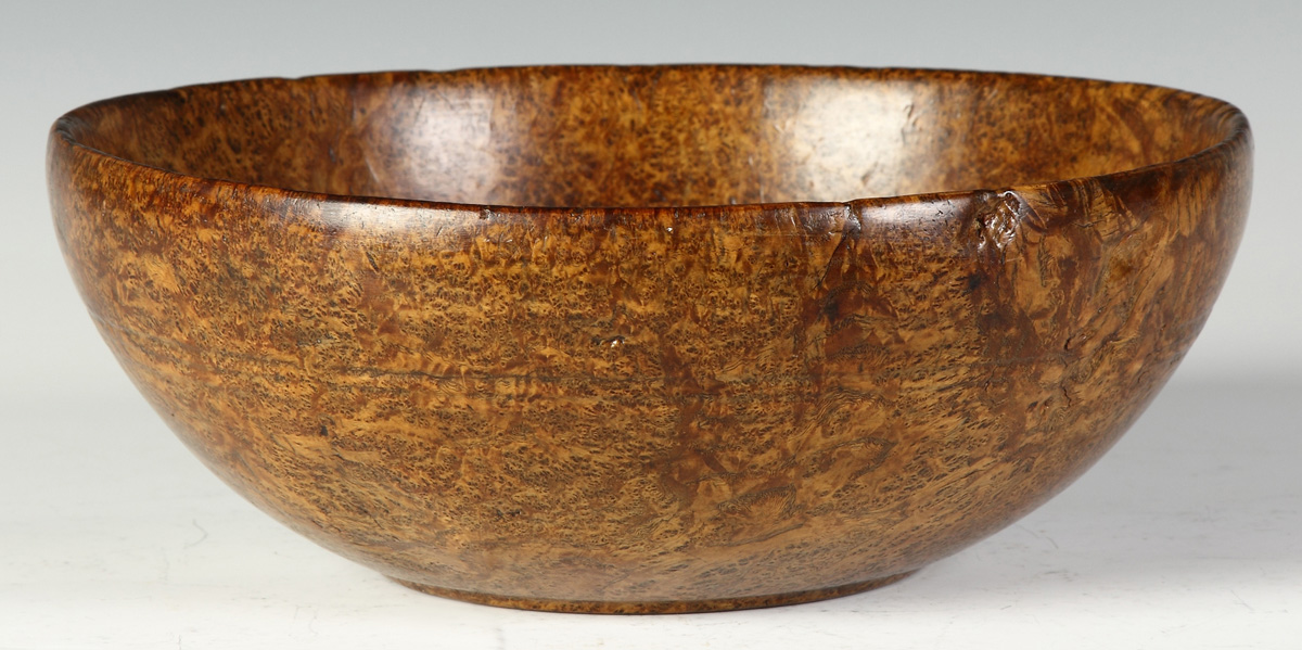 Early 19th Cent Burl Bowl Turned 13844d
