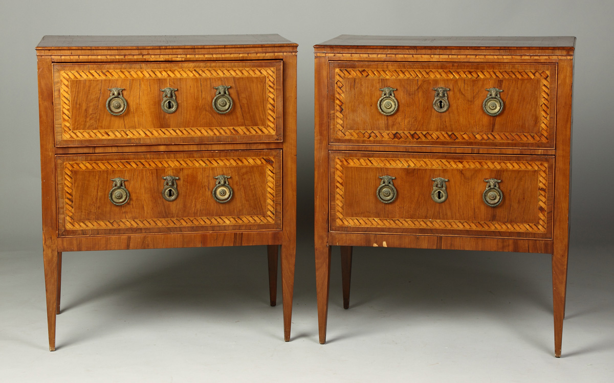 Pair of 18th Cent. Commodes Inlaid