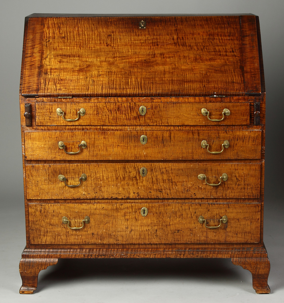 Tiger Maple Chippendale Desk Probably 138491
