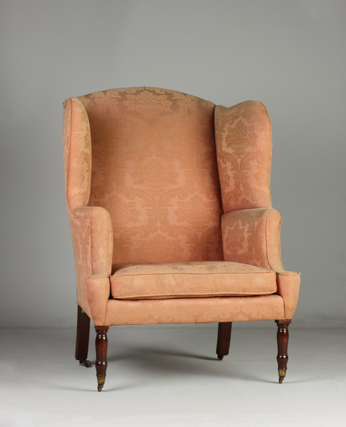 Period Sheraton Wing Chair Turned 13849f