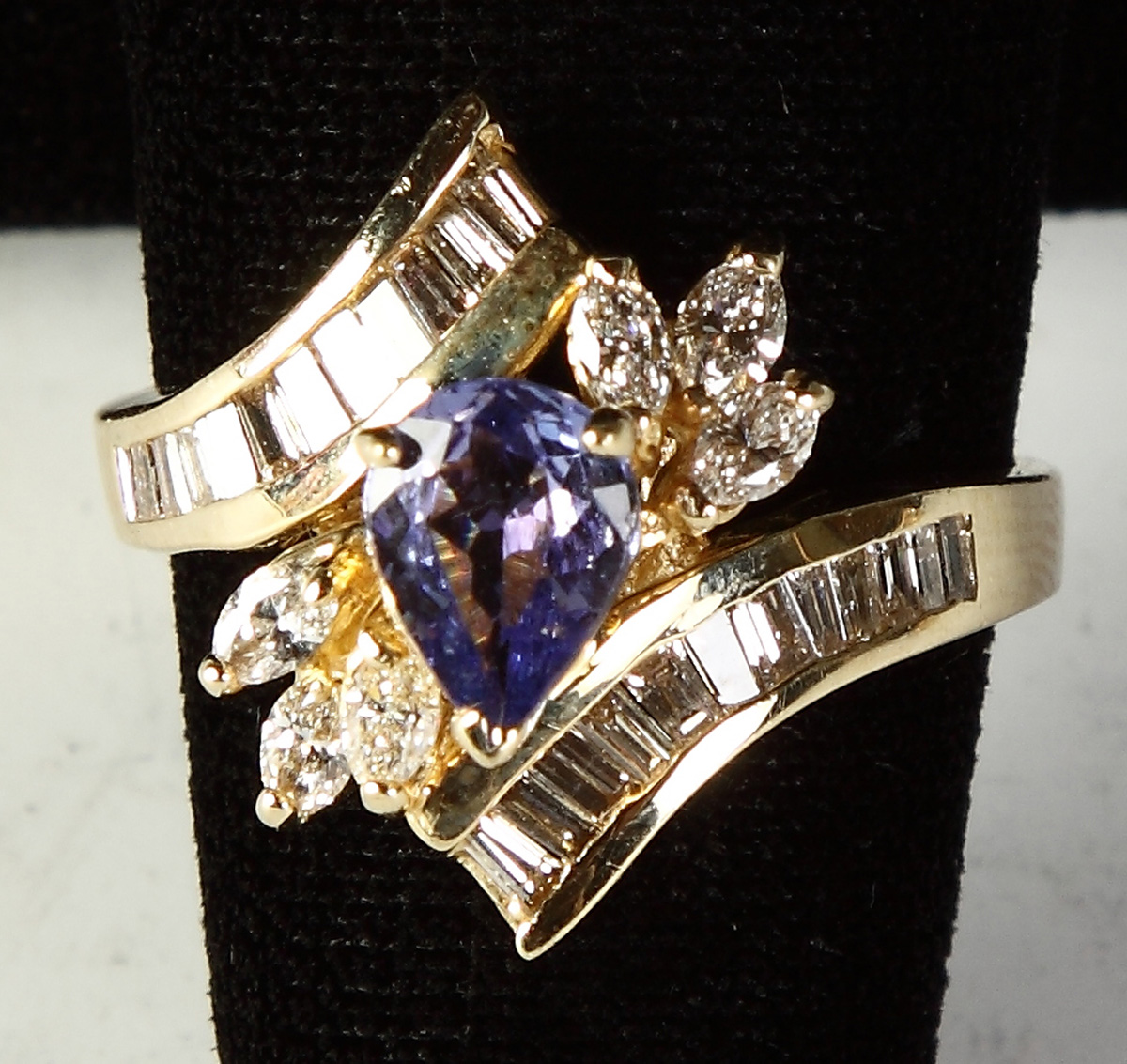 Ladies 14k Gold Diamond Tanzanite 1384b4