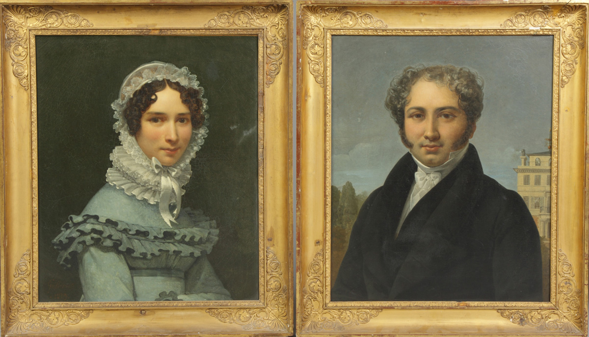 Pair of 19th Cent Portraits One 1384ff