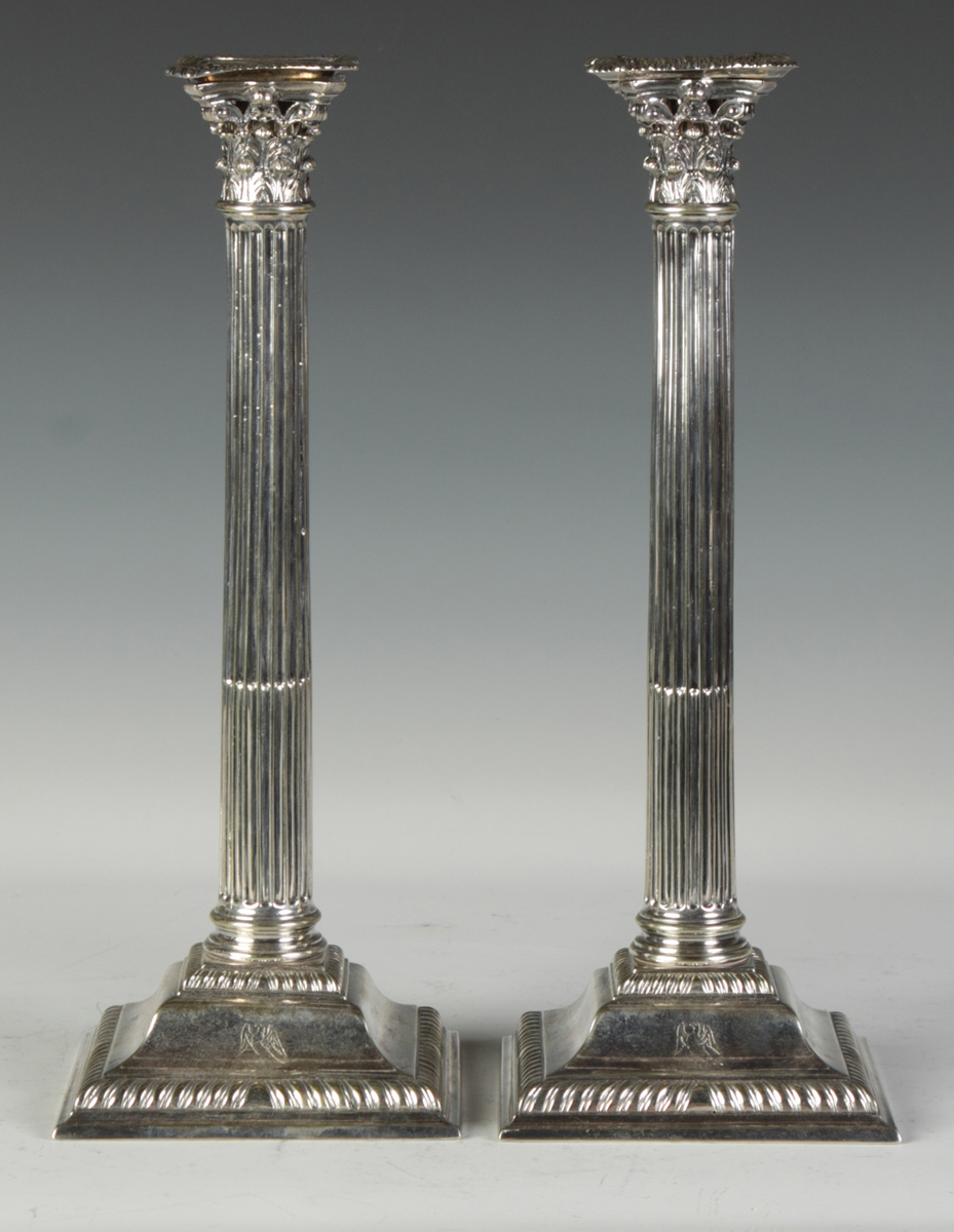 Pair of Silver Classical Candlesticks 138524