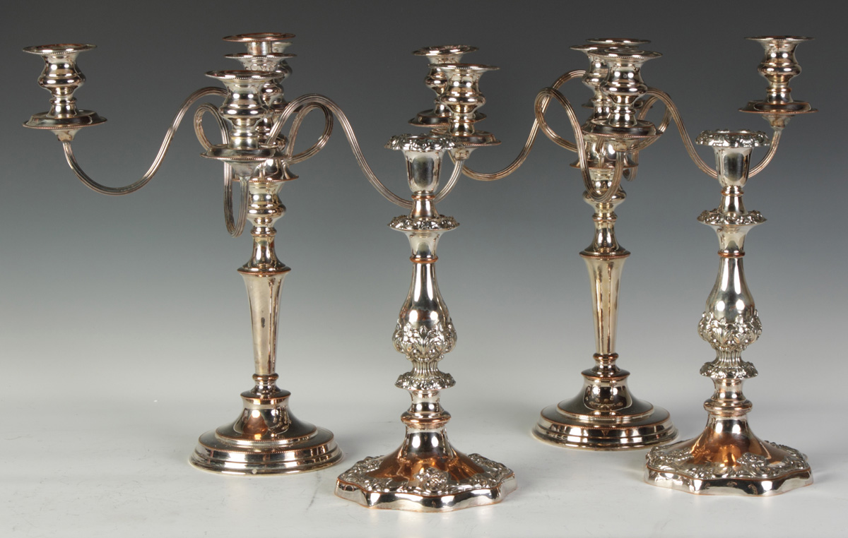 Silver Plate Candelabras Candlesticks 138540