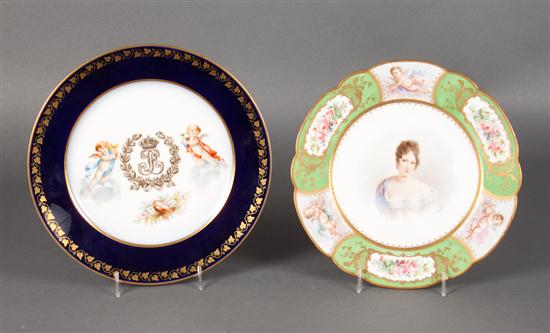 Two Sevres porcelain cabinet plates 138574