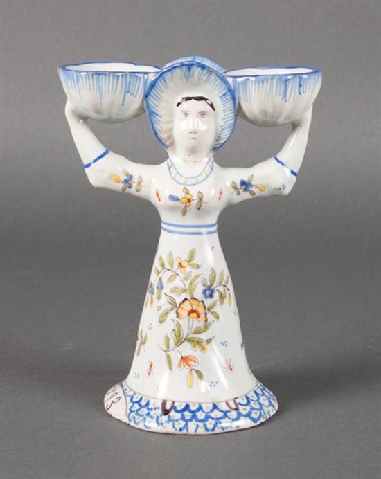 French faience figural open salt 20th